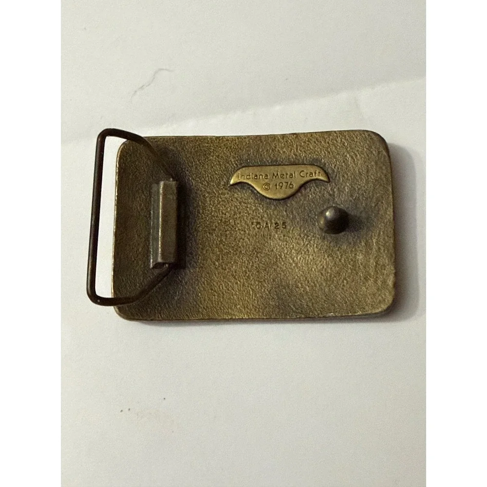 Vintage‎ 1976 Indiana Metal Craft Buick Eagle Belt Buckle Brass Tone GA 25 Mens